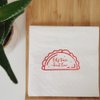 Geloar Taco Bout Love Cocktail Napkins, 100 Pack Taco Bout Love Paper Napkins in Bulk for Fiesta Themed Engagement Wedding Bachelorette Party to Celebrate a Nacho Average Couple | 2-Ply, 5x5 Inches