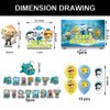 42pcs Octon Birthday Party Supplies Pack Includes，Banner Cake Topper Blackdrop,Balloons for Octon party supplies