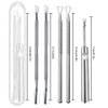 6 PCS Cuticle Pusher and Cutter Remover Stainless Nail Polish Peeler Scraper Durable Manicure and Pedicure Cleaner Tool - Professional & Durable