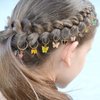 WILLBOND 18 Pieces Summer Butterfly Hair Jewelry for Braids Gold Braid Hair Clips Dreadlock Braid Charms Accessories Hair Rings Jewelry Hair Accessory for Women Girls(Classic Style)