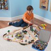 KISLANE Carrying Case for 12 Monster Jam Toy Trucks, Kids Toy Cars Storage Bag Hold 12 Monster Jam Toy Trucks, Bag Only (Blue)