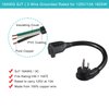 [2 Pack] Flat Plug Short Power Extension Cord - 6inch Black Low Profile Flat Head 3 Prong Grounded Indoor Extension Cord,16AWG 13amp Household Appliance Electrical Extension Cord with Flat Wall Plug