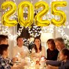 New Years Eve Party Supplies 2025, 40" Gold Number 2025 New Year Helium Balloons for Boys Girls, Class of 2025 Graduation Mylar Foil Balloons for Men Women New Year Celebration Prom Party Decorations