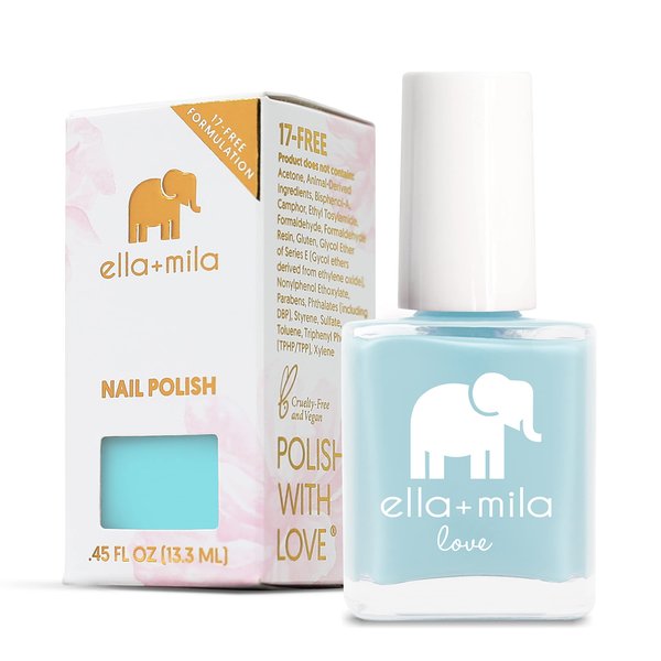 ella+mila Professional Nail Polish - Quick Dry Nail Polish - Long-Lasting & Chip Resistant Formula (Love Collection - Beach Resort Blue - 0.45 fl oz)