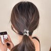 Totelux Mini Bow Hair Clips Silver Metal Alligator Clips Bow Hair Barrettes for Women Girls Hair Accessories Birthday Wedding Party Supplies Gift 4PCS