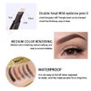 6 Pairs Disposable Eyebrow Auxiliary Sticker Disposable Adhesive Eyebrow Template Sticker Eyebrow Tattoo Template Sticker for Semi Permanent Makeup Position (6 Pairs Sticker+1 Dark Brown Brow Pen)