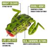 Lunkerhunt Frog Fishing Lure for Bass Fishing | Popping Frog 0.5 oz | Topwater Fishing Bait with Weedless Hooks, Hollow Body (Green Tea)