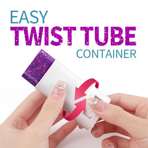 UCANBE Purple Body Glitter, Face Glitter Stick for Singer Concerts Music Festival, Chunky Glitter Makeup Rave Accessories for Body Face Hair Eyes Lip, Sparkling Mermaid Sequins for Women