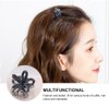 Decorative Hair Clips 2Pcs Mini Hair Claw Clips Retro Crystal Hair Clip No- Slip Metal Grip Jaw Clips Fancy Hair Barrette Clamp Hair Catch Clips for Women Girls Rhinestone Hair Clips