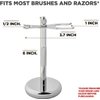 Perfecto Deluxe Chrome Razor and Brush Stand - The Best Safety Razor Stand. This Will Prolong The Life of Your Shaving Brush, metal