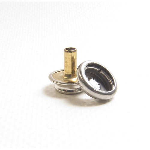 Gypsy Snap Stud w/ 11/32" Long Brass Post & Stainless Steel Socket Set (25 of Each Piece)
