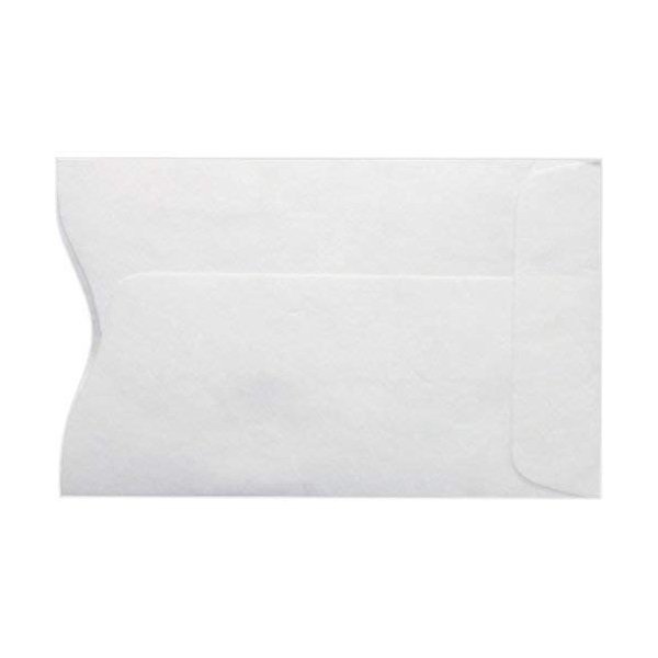 Minas Envelope 500 Key Card Holder/Credit Card Protector/Gift Card Sleeve, Plain White 2-3/8" x 3-1/2" (500 Sleeves)