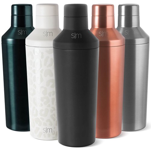 Simple Modern Cocktail Shaker Gift Set with Jigger Lid | Insulated Boston Martini Mixer Stainless Steel Christmas Gifts for Men Women | Compatible with Classic Tumbler Collection | Midnight Black
