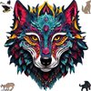 Ageliya Wooden Puzzles for Adults Wolf, Wood Puzzles Adult 300 Pieces 12x13in, Unique Shaped Puzzles, Challenge Wooden Puzzle Great Gifts for Puzzle Lovers, Grandparents, Parents, Family Game