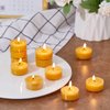 Beeswax Tealight Candles, Tea Lights Candles 12 Pack 4 Hours of Each, Natural Beeswax Tealights for Home Decor & Ambiance, Long-Lasting & Eco-Friendly