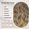 Lativ Blonde Wigs for Women,Long Dark Blond Wigs 20 Inches Medium Length Ombre Wavy Wig with Dark Roots Synthetic Heat Resistant Hair for Daily Party Use