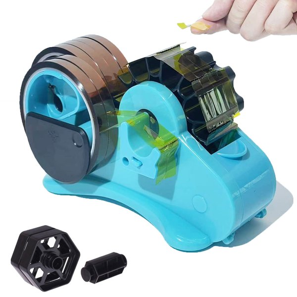 Heat Tape Dispenser Sublimation - Multiple Roll Cut Heat Tape Dispenser to PreCut 1.4'' Pieces for Heat Press/Mug Press Machine, 1+3'' Core, Semi-Automatic Tape Dispenser with Compartment Slots