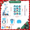 Crtiin 216 Christmas School Stationery Set Xmas Classrooms Exchange Stationery Gifts Kid Prizes Party Favors with Notebooks Pencil Sharpener Eraser Stickers Cards Stamps Treat Bags for Party Supplies