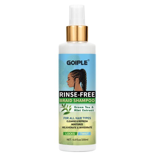 Braid Shampoo Rinse-Free Shampoo for Braid, No Water Shampoo for Locs, Braids, Twists, Weaves, Dry Shampoo Dreadlock Shampoo for BuildUp, Odor, Itch & Flakes, No Residue, Chemical Free 6.8 fl oz