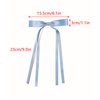 LFOUVRE Bow Hair Clips and Barrettes for Women - 6pcs Ribbon Bows and Metal Claw Clips with Tassels for Girls and Teens