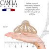 Camila Paris CP3054 French Hair Clip for Women Thick Hair for Long Curly Wavy Hair, Beige, Girls Hair Claw Clips Fashion Styling Hair Accessories for Women, Strong Hold No Slip Grip, Made in France