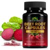 Beet Root Capsules for Natural Energy & Endurance Support,1300mg Beetroot Powder,Beet Supplement to Support Circulation and Blood Flow- 60 Capsules,30-Day Supply
