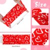 MTLEE 12 Pieces Valentines Day Heart Headbands Pink Hearts Floral Head Wrap Non Slip Head Wraps Elastic Headbands Wide Hair Bands Hair Accessories for Women (Love Pattern)