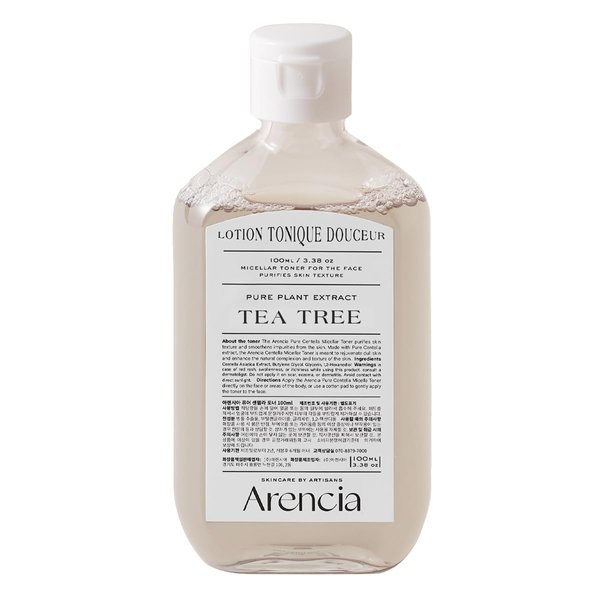 Arencia Tea Tree Hydrating Toner for Face, 3.38 oz, Purifies Skin Texture