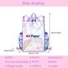 RHCPFOVR Drawstring Backpack for Kids - Mermaid Bags for Girls Mini Gym Dance Beach Swim Travel Bag With Two Water Bottle Holder