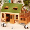 Terra by Battat – 4 Pcs Giant Panda Family – Realistic Plastic Animal Figures – Zoo Animal Toys for Kids and Toddlers Age 3+