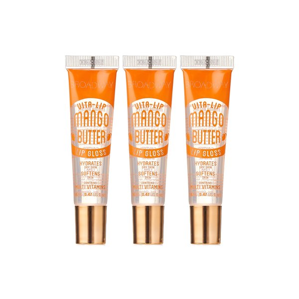 Broadway Vita-Lip Clear Lip Gloss 0.47oz/14ml (3PCS - Mango Butter)