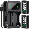 Mocagen Rechargeable Battery Pack for Xbox One/Xbox Series X|S Controller Battery, 2 X 2550mAh One S/Xbox X/Xbox Elite Batteries, 2 Pack-Green (Q08S-MG-US)