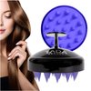 TADA BEAUTY Scalp Massager Hair Shampoo Brush Shower Scalp Scrubber l Head Massager for Hair Growth for Women, Men and Kids (Black & Purple)
