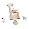 Miniature Cat Climbing Tower DIY Assembly, Cat Figurine Playset, Dollhouse Cat Tree, Unique and Eye Catching with Adorable Cat Tree, Cat Climbing Frame Dollhouse Toys