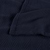 Superior 100% Cotton Blanket Oversized Throw, Woven Blanket for Couch, Bed, Bedding, Farmhouse, Home Essentials, Cute and Cozy Bohemian Blankets, Herringbone Weave, Throw, Navy Blue