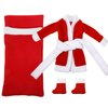 Canlierr 8 Pcs Christmas Elf Clothes Doll Accessories Santa Clothing Set Include Christmas Elf Sleeping Bag 2 Bathrobe with Boot and Cap for Elf Doll Clothes Kit