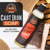 Heritage Products Cast Iron Soap – All Natural Skillet Cleaning Soap Cleans, Restores, Removes Rust from Griddle, Grill Grate, Dutch Oven - Cast Iron Cleaner for Home and Camping