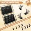 Eyelash Extension Kit 80D DIY Lash Extension Kit with Lash Bond and Seal and Lash Applicator 288Pcs Fluffy Mink Lashes Lash Clusters D Curl False Eyelashes DIY Lash Kit for Lash Extension Beginners