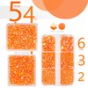 qiipii 3 Boxes 5070PCS Resin Flatback Rhinestones Oranges AB Flatback Jelly Resin Rhinestones 2mm 3mm 4mm 5mm 6mm Non Hotfix Gems Stones for Nails Face Makeup Tumblers Mugs Bottles DIY Crafts Decor