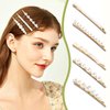 20 Pieces Elegant Hair Barrettes Bridal Golden Metal Hair Clip Artificial Pearl Hair Pins and Bridal Bobby Pins with Pearls Gold Clips for Women Decorative for Wedding Hair Accessories Birthday Gift
