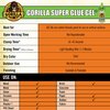 Gorilla Super Glue Gel, Two 3 Gram Tubes, Clear, (Pack of 4)