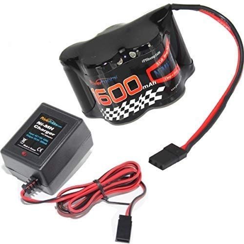 Powerhobby 5 Cell 6V 1600mAh NiMH Hump Receiver Battery Pack with Charger