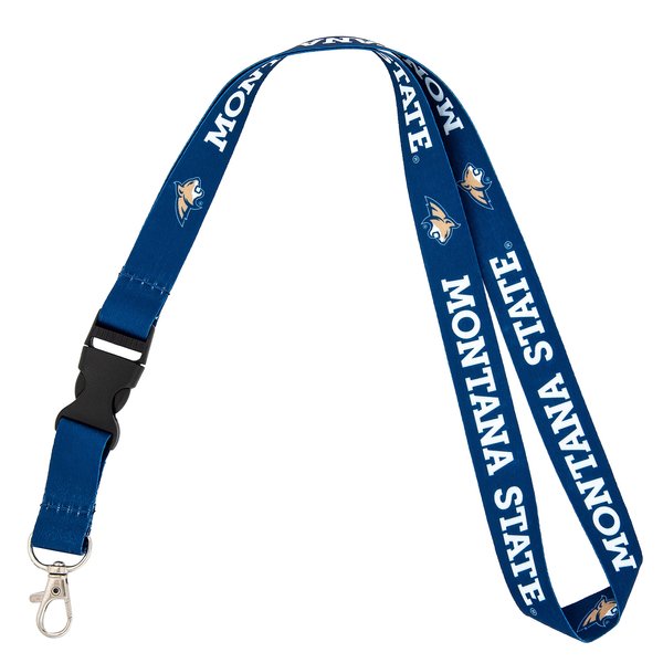 Desert Cactus Montana State University Lanyard Bobcats MSU Cats Car Keys ID Badge Holder Keychain Detachable Breakaway Snap Buckle (Blue)