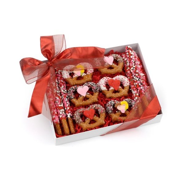 Romantic Pretzel Wands and Twists Gift Box of 12