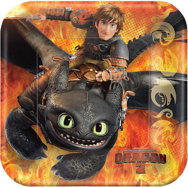 How to Train Your Dragon 2 Square Plate, 7", Party Favor