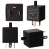 Gebildet 2 pieces 12V 3 Pin Electronic LED Flasher Relay 0.1W-150W c/m Motorcycle Turn Signal Adjustable Flasher CF-13KT, comes with 6pcs Terminals