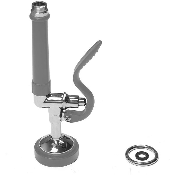 MSTJRY Commercial Sink Sprayer Pre Rinse Sprayer Valve with Handle Grip Assembly,1.42 GPM High Pressured Commercial Dish Sprayer for Replacement Kit of Commercial Faucet, Polished Chrome （Gray）