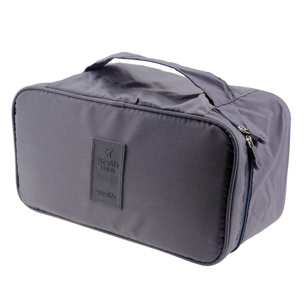 Wowlife Fashion Portable Multi-Functional Travel Organizer Cosmetic Make-up Bag Luggage Storage Case Bra Underwear Pouch (Grey)