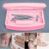 ranrose Nail Tools Clean Box,Plastic Nail Tray for Cleaning Container Plastic Clean Box Storage Organizer for Nail,Manicure Tools Nail Tips Art Equipment for Salon SPA