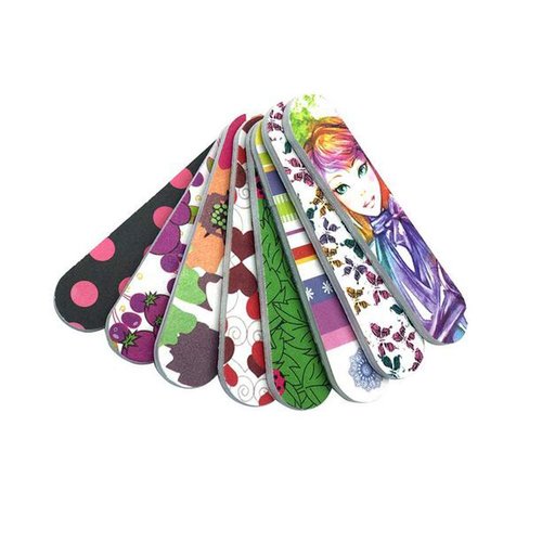 XINGZI 20 Pieces Mini Professional Nail Files Double Sided Emery Boards Nail File and Buffers Pedicure Manicure DIY Nail Tools for Women Girls (Color Random)